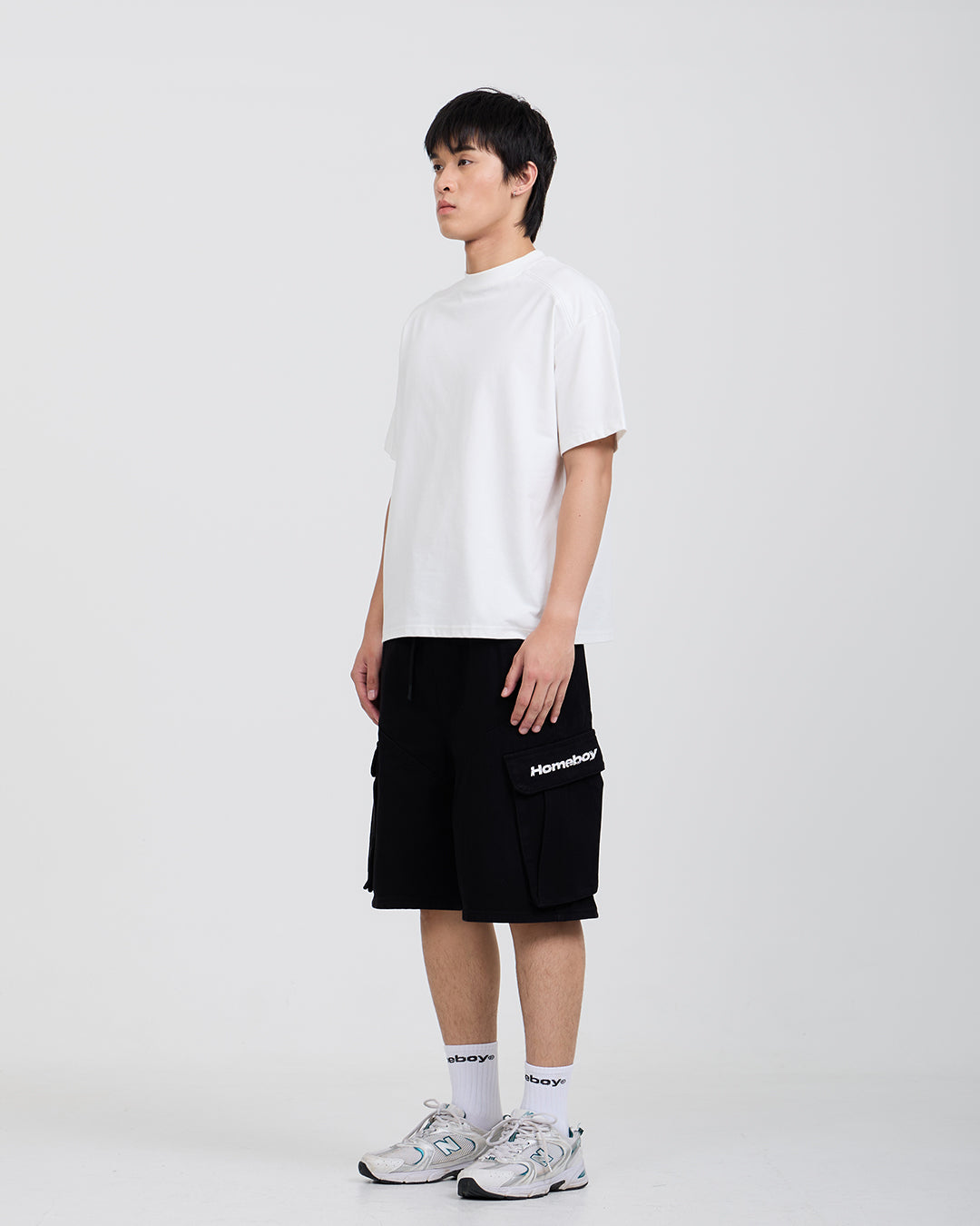 HB.BLACK.SYMBOL.CARGO.SHORTS