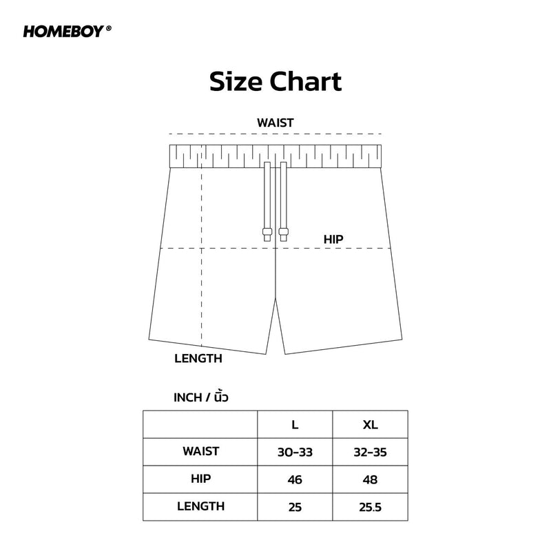 HB.BLACK.SYMBOL.CARGO.SHORTS Size Chart