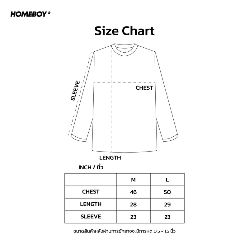 HB.GHOST.OR.ALIENS Size Chart