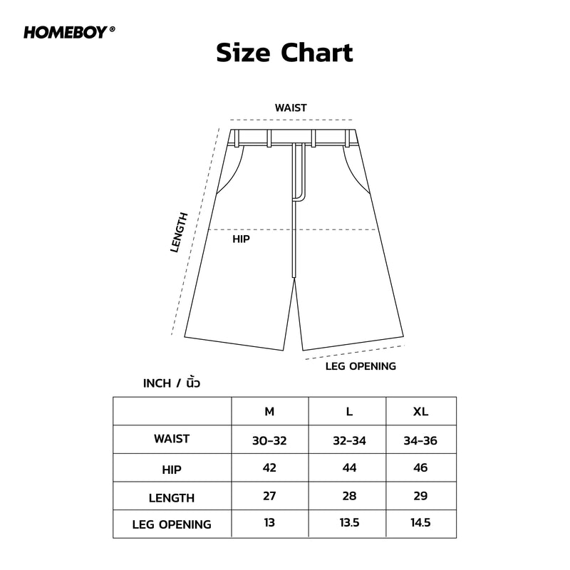 HB.JORTS.PANTS.CAMO Size Chart