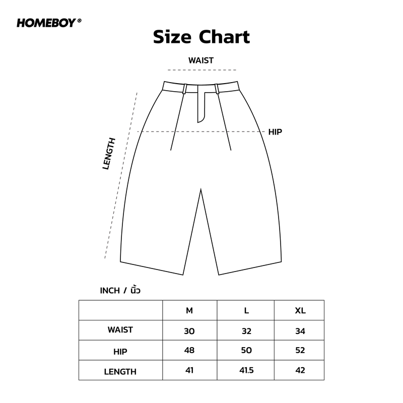 HB.STRIPE.PANTS Size Chart
