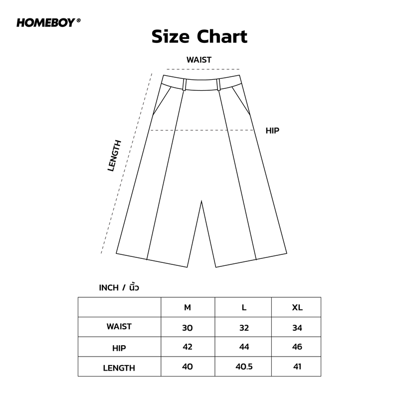 HB.WIDE.LEG.PANTS Size Chart