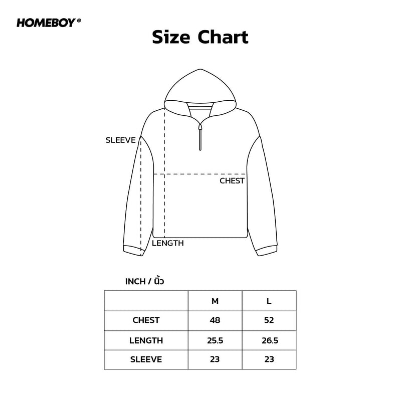 HB.WINTER25.HOODIE Size Chart