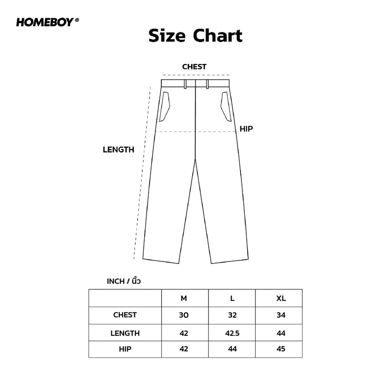 HB.THE.WEST.WILD.JEANS Size Chart