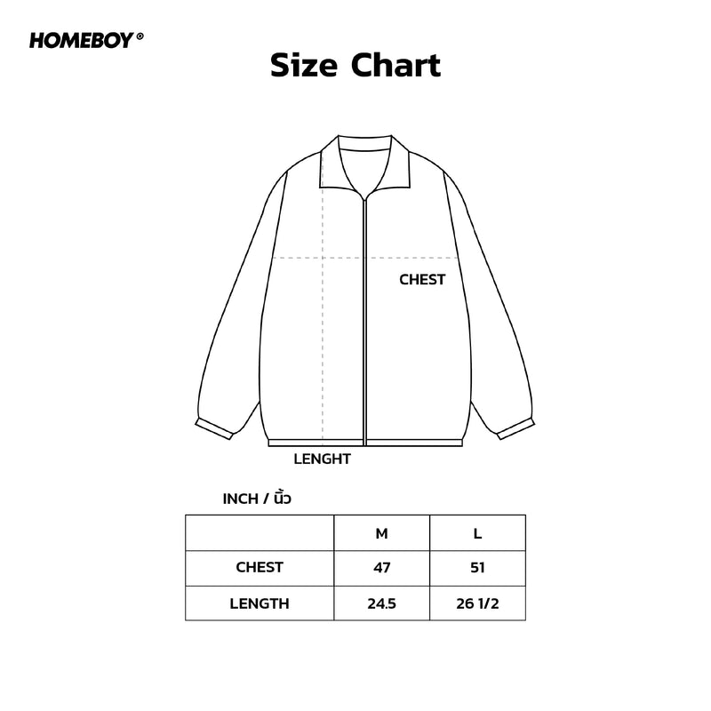 HB.HIGHWAY.TO.COUNTRY.JACKET Size Chart