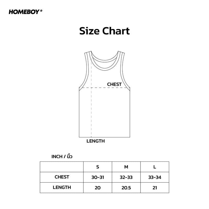 HB.HOT.SHOT.GIRL.TANKTOP Size Chart